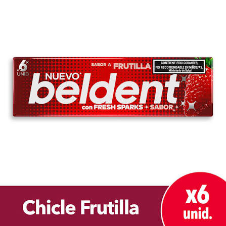 CHICLE BELDENT 10G FRUTILLA